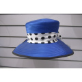 Women's Big Brim Satin Ribbon Formal Church Hats